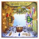 Pintoo - H1918 - Jacek Yerka - Four Seasons - 1600 Piece Plastic Puzzle PROD20031353 : buying007