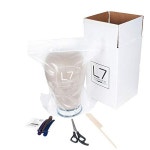 L7 MANNEQUIN 2123 Cork Canvas Block Head Mannequin Head Wig Display Styling Head With Mount Hole 21 : buying007