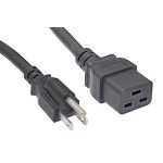 Cablelera North American Power Cord Extension NEMA 5-15P to C19 6 14 AWG 15A 125V ZWACPFAC-06 PROD20 : buying007