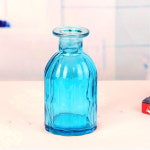 종모양  유리병 (블루) 수경재배 VASE : 미미네아쿠아