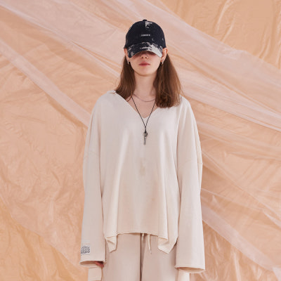 CUTTING V NECK HOOD (IVORY) : 13MONTH | 네이버쇼핑