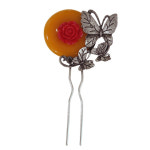 DY-3041 장미호박 주황_뒤꽂이 여성용 장신구 : 더예한복