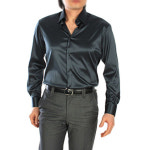 [이럭셔리클럽] (DS/1250) 은은한 광택,고급 실크셔츠,Solid Silk Span Shirt(J6038),실크 와이셔츠, 남녀 맞춤셔츠 : eluxuryclub