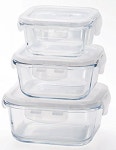 아델리아 ADERIA 내열유리 4면 쿡잠금 저장 용기 스퀘어 300ml H-8760 : 아스코지 Askozy