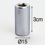 장식 다보볼트 기둥 15Ø 은색 3cm : 아크릴집 아크리애