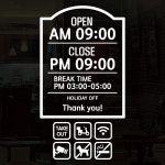 영업시간 스티커 오픈팻말 OPENCLOSE 문구 시트지 주문제작 OCS_046 심플라인 01 : 뭉키데코