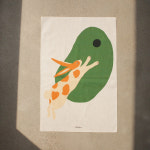 [말랑루나]토끼와 달 RABBIT AND MOON FABRIC POSTER 우드 행잉 프레임 포함 : MallangLuna