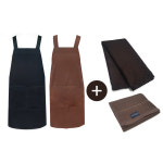 바리스타 실기시험 세트 / 앞치마+린넨타월+카페행주 : 커피바바 주식회사