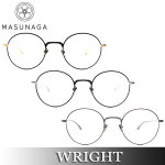 마수나가 1905 라이트 WRIGHT (46mm) 클래식하고 가벼운 라운드 티타늄 : LUXEYEWEAR