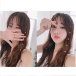 땋기붙임머리 머리카락 인조 머리끈 아이 장신구 가발 포인트 꽃 헤어피스 : 별모아닷컴