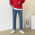 WE 소프트 턴 롤업 데님 청바지 ( 2color ) : 와이샵 YSHOP
