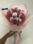 목화 안개꽃다발 프리저브드 플라워 드라이플라워 생일 기념일 졸업식 꽃다발 : SJ Flower