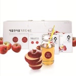구정 설 명절 선물 애플한아름 기프트 세트(영주 사과즙 주스+사과말랭이) : 오가닉네이처