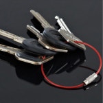 EDC 와이어 1.5mm 카라비너 키체인 키링 DIY 연결 열쇠 고리 네임택 결속 스테인레스 케이블 : 시선상점
