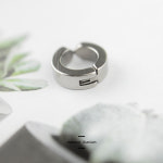 PBARMSV 실버 티타늄 원터치 클립형 링 라운드 귀걸이 귀 안뚫는 피어싱 : Glikes