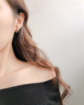 브랜치 큐빅 이어커프 귀걸이 (2colors) : 라피에스