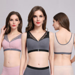 편안한 스포츠 앞지퍼 브라 뉴백 우먼 노와이어 탑지퍼 풀집업 슬리핑 탑 간지-000003618 : 간지365