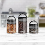 프리파라 미니 진공 밀폐용기 원두 커피 보관 통 미니 블랙 3종세트 : 프리파라 Prepara