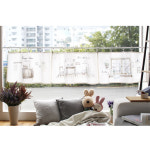 국산 일러스트 디자이너 수채화 바란스 세트 3P 카페 가림막 커튼 가리개 인테리어 : 헤이스테이