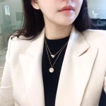 [실버925] 꿀벌 라운드 레이어드 목걸이 셋트 : 벨라판타지
