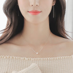 제이로렌 G0151 진주 컷팅 체인 14K 롱귀걸이 : 제이로렌