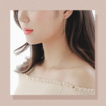 제이로렌 G0151 진주 컷팅 체인 14K 롱귀걸이 : 제이로렌