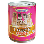 헬로도기 대용량 애견 간식 캔 오리고기, 400g, 24개 : 펫 마트