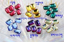 스와로브스키 2602 에메랄드컷 8mm 5개입 칼라라인 오스트리아 크리스탈 : 별네일재료