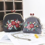 101도 프랑스자수 DIY 크로스백 만들기 - 엔틱플라워 가방 파우치 S : 101도