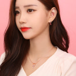 문 델루마스 목걸이 로즈골드  RS256 : 메리 그린