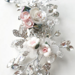 아가페 셀프웨딩 헤어핀 소품 악세사리 올림머리핀 한복뒤꽂이 옆꽂이 코사지 돌잔치 연주회 : 핑크아리아