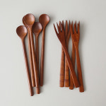 우드 롱 티스푼 포크 : SINON SHOP