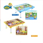 뽀로로 4살책상 아기공부상 유아2인용 어린이 유아밥상 안전 접이식 다과상 : 별다샵