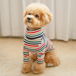 베니즈 스트라이프 터틀넥 강아지 목폴라 애견 긴팔티 티셔츠 봄 가을 옷 : PICKYSHOP 피키샵