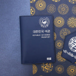 명품 여권케이스 지갑 대한민국 한국 가족 가죽 자개 안티스키밍 RFID차단 신여권 커버 : 티지도매