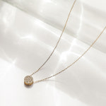 제이로렌 G0181 14K 골드 행운의 큐빅 코인목걸이 : 제이로렌