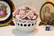 도자기 오르골 투각 장미꽃바구니 피겨린 수입엔틱소품 야드로 세라믹인형 포슬린 유럽 빈티지 : 제우스 갤러리