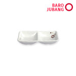 [바로주방] 돌산 멜라민 M살구 퓨전2칸 - 2칸 나눔접시 소스기 / DS-6698 : 바로주방