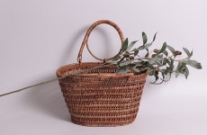 라탄 원형 핸드백 / 라탄타원백 : 나나잡화점