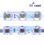 SS LIGHT 12V / 24V 왕눈이 렌즈형 3구 LED모듈 화이트 : LED피앤텍
