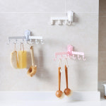 종달새 회전 긴팔 후크  [고리 7개] - 무타공 접착 후크 : 루나솔라