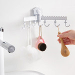 종달새 회전 긴팔 후크  [고리 7개] - 무타공 접착 후크 : 루나솔라