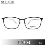 엔와이리포트안경 US104 (52mm) BK 가볍고 편한 울템 사각 오버사이즈 블랙 : LUXEYEWEAR