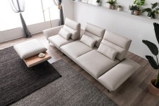 더필더디자인 필더 스윙 소파 4인 이태리 가죽 쇼파 일자형 화이트그레이 : 더필더디자인