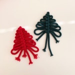 레드 그린 마크라메 공예 재료 크리스마스 트리 만들기 : 연작업실