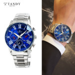 TANDY 탠디 클래식 남성용 멀티펑션 메탈시계 3713 블루 : 인빅타코리아