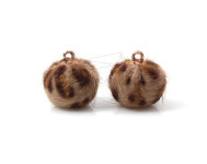 BSC-358-G [4개] 퍼 비즈 참 / Fur Bead Charms 15mm x 17mm 악세사리 부자재 : partsya