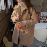 여성 체크무늬 루즈핏 오버자켓 H1033 : 티에스컴퍼니