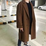 [SALE] 겨울 오버핏 롤업 롱 로브 울 코트 3color : 커버제이