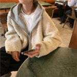 여성 후드 레이어드 양털 후리스 자켓 H1045 : 티에스컴퍼니